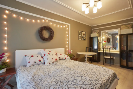 Однокомнатная квартира в Минске на Партизанском проспекте спальня