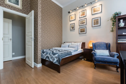 Однокомнатная квартира в Минске на Партизанском проспекте спальня