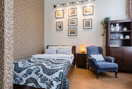 Однокомнатная квартира в Минске на Партизанском проспекте спальня