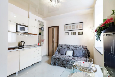 Однокомнатная квартира в Минске на Партизанском проспекте кухня