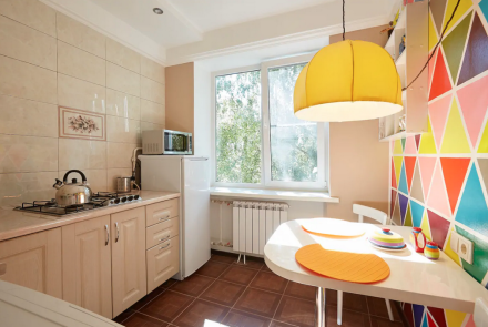 Однокомнатная квартира в Минске на Партизанском проспекте кухня