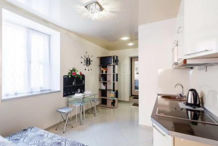 Однокомнатная квартира в Минске на Партизанском проспекте кухня