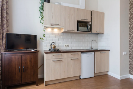 Однокомнатная квартира в Минске на Партизанском проспекте кухня