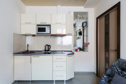 Однокомнатная квартира в Минске на Партизанском проспекте кухня