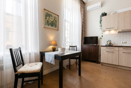 Однокомнатная квартира в Минске на Партизанском проспекте кухня