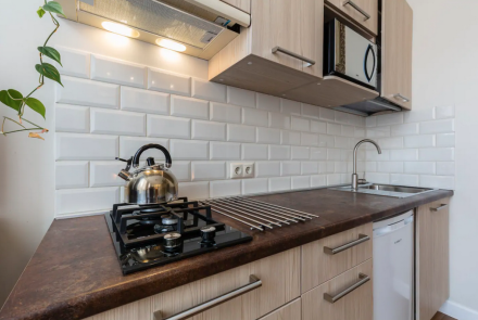 Однокомнатная квартира в Минске на Партизанском проспекте кухня