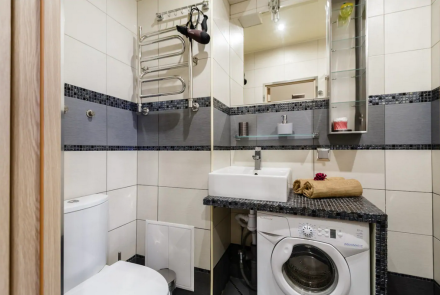 Однокомнатная квартира в Минске на Партизанском проспекте ванна