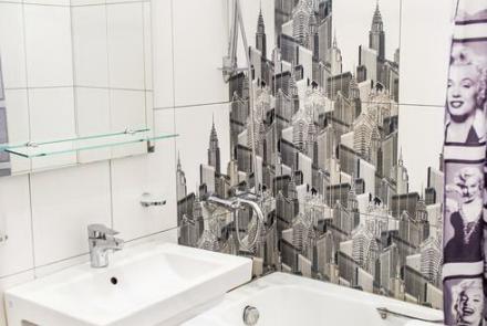 Двухкомнатная квартира на сутки в Минске на Партизанском проспекте ванна