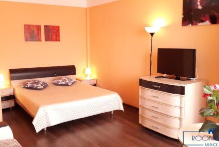 Двухкомнатная квартира на сутки в Минске на Партизанском проспекте спальня