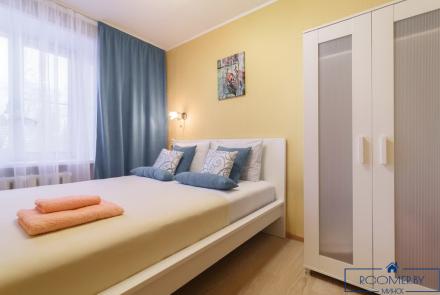 Двухкомнатная квартира на сутки в Минске на Партизанском проспекте спальня