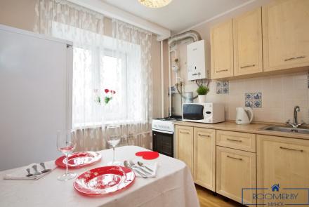 Однокомнатная квартира в Минске на Партизанском проспекте кухня