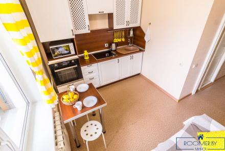 Однокомнатная квартира в Минске на Партизанском проспекте спальня