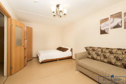 Однокомнатная квартира в Минске на Партизанском проспекте спальня