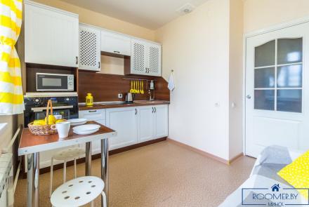 Однокомнатная квартира в Минске на Партизанском проспекте кухня