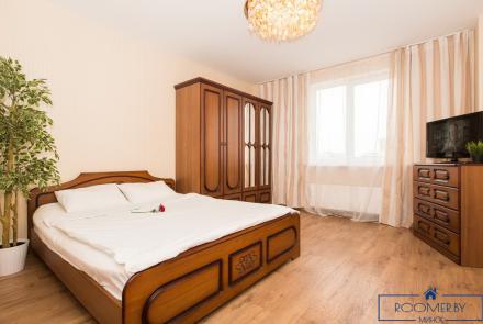 Однокомнатная квартира в Минске на Партизанском проспекте спальня