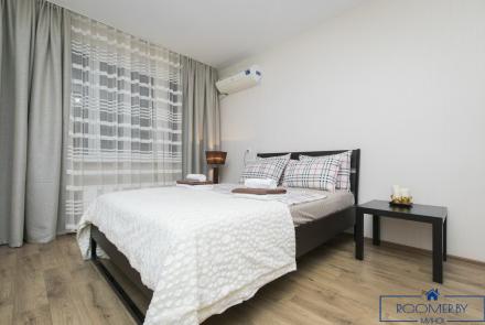 Однокомнатная квартира в Минске на Партизанском проспекте спальня