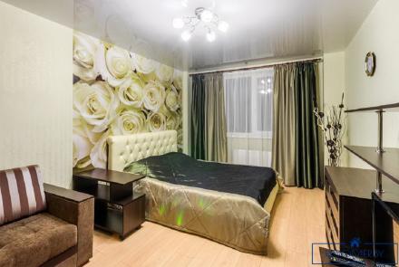 Однокомнатная квартира в Минске на Партизанском проспекте спальня