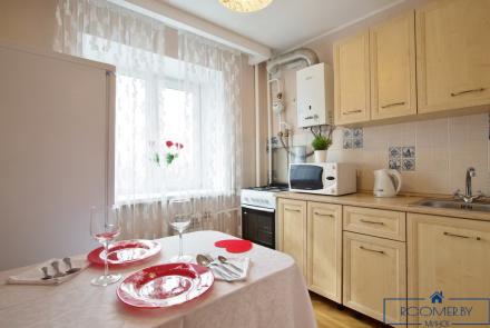 Однокомнатная квартира в Минске на Партизанском проспекте кухня