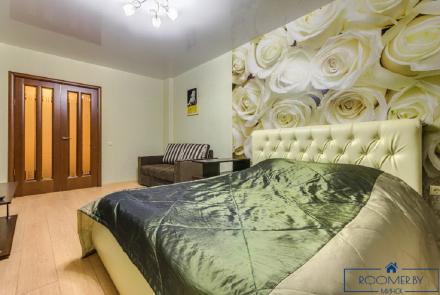 Однокомнатная квартира в Минске на Партизанском проспекте спальня