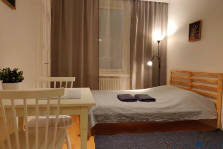 Однокомнатная квартира на сутки в Минске на Партизанском проспекте спальня